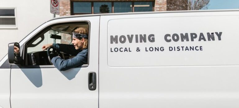 Movers in a moving van