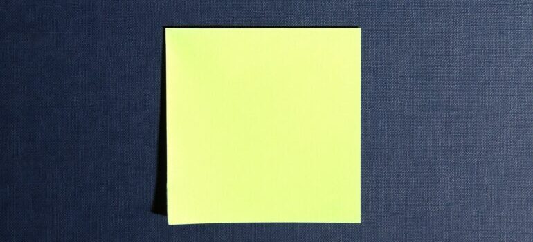 sticky note