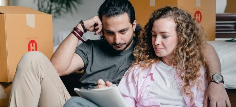 a couple constructing a plan for their move from Bethesda to Gaithersburg on short notice