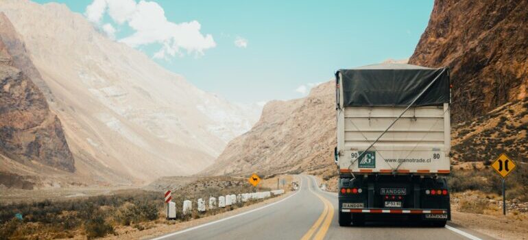 a truck on the road