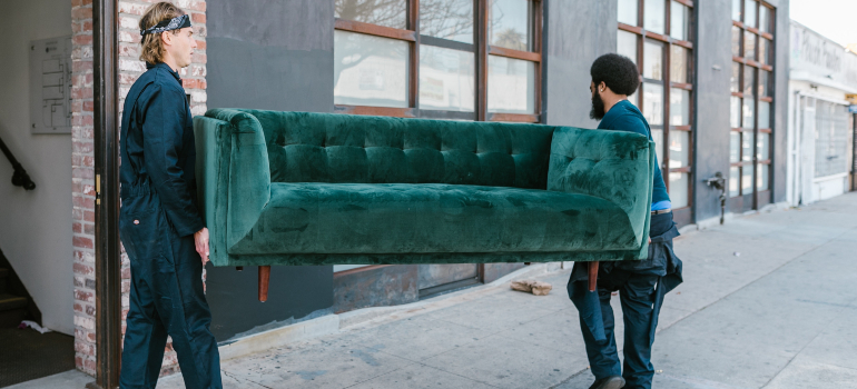 Movers working to safely move your furniture to a new home in Bethesda