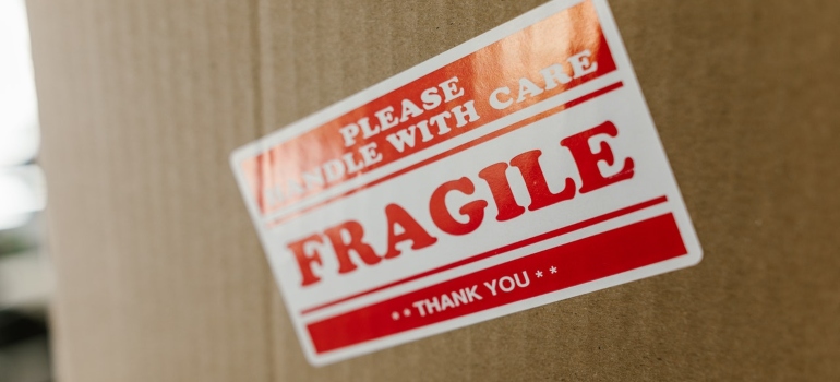 Label on a box 