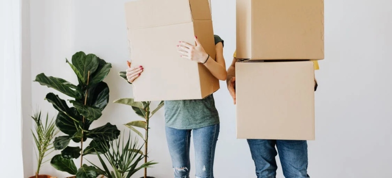 people carrying boxes