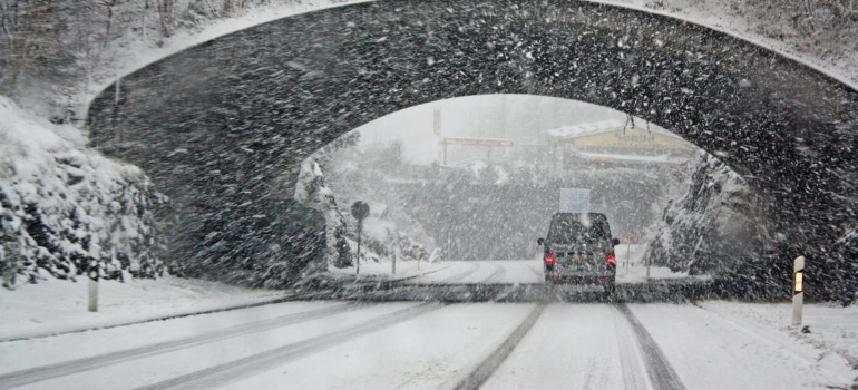 snowy road