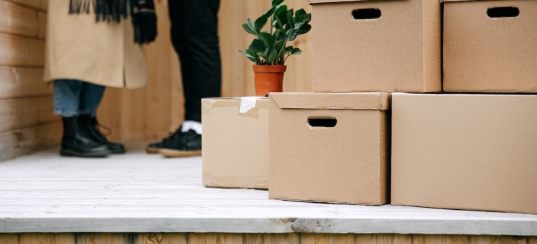 Picture of a pile of cardboard boxes