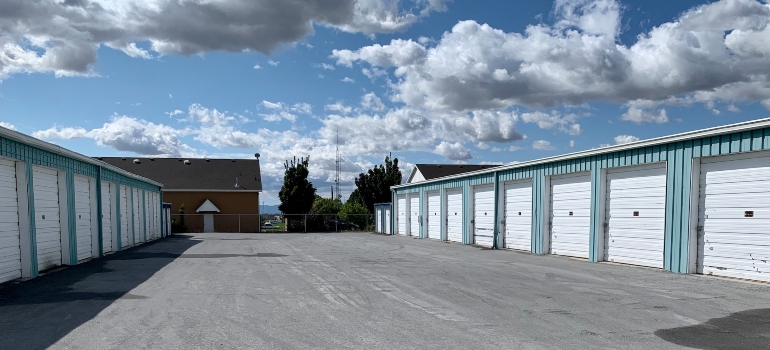 Storage units on a sunny day