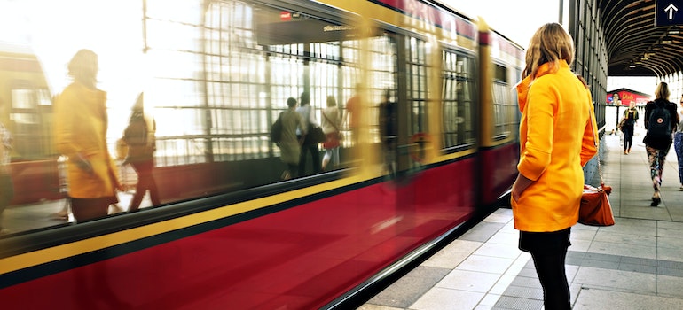 woman in waiting a train