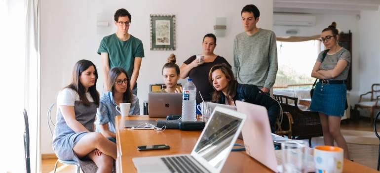 young people in an office