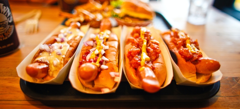 Half smoked hot dogs, a staple of the DC foodie scene