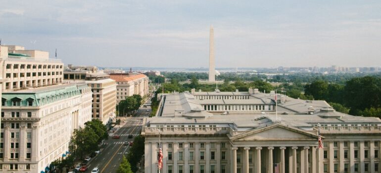 A view of DC from the sky