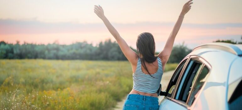 A girl on one of the places to visit after moving to VA