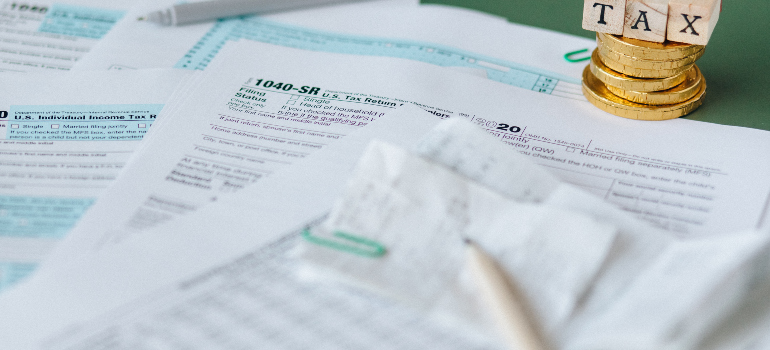 tax documents on the table