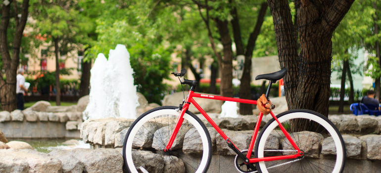 a bike in the park