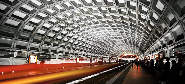 a metro station in Washington D.C.