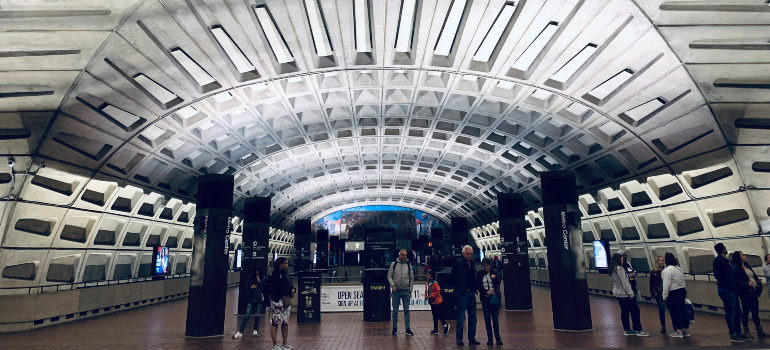 a stunning subway station in Washington DC