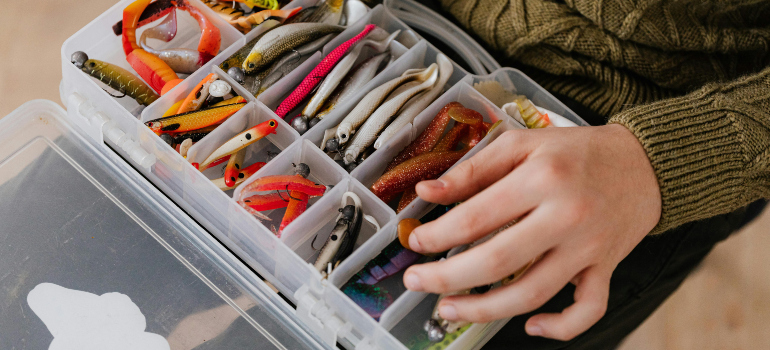 a box full of lures