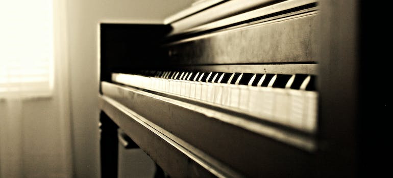 a close-up of a piano