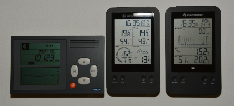 three thermostats on the wall you can use to make your new Washington DC home eco-friendly