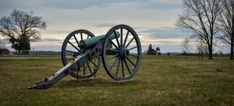 part of the Civil War recreated battlefield