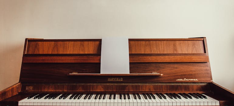 a piano made of wood