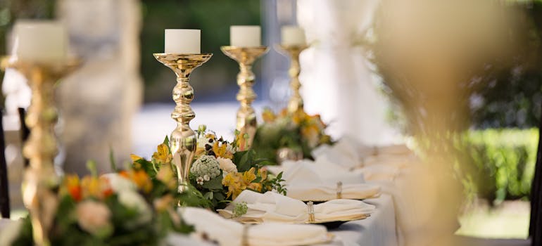 elegantly arranged table at a popular wedding venue in DC