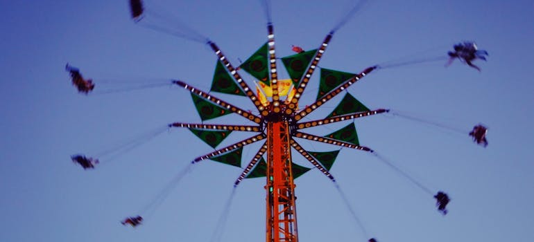 one of the rides in a popular amusement park