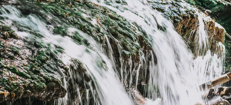 waterfall in one of the parks in Sterling, VA