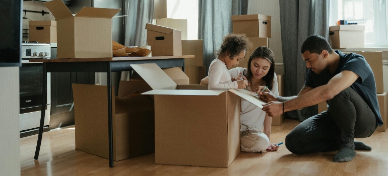 Family Packing before moving from Ashburn to Manassas.
