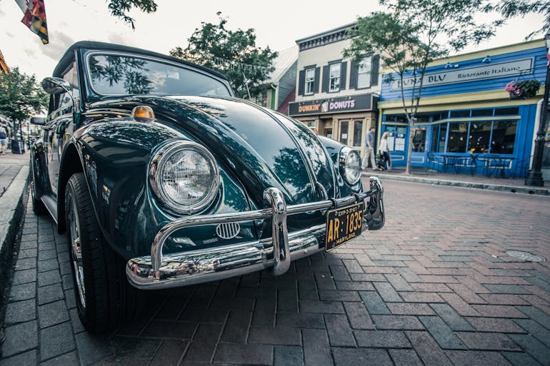 Green Volkswagen car 