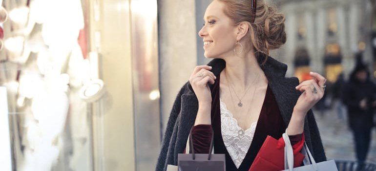 person doing their shopping