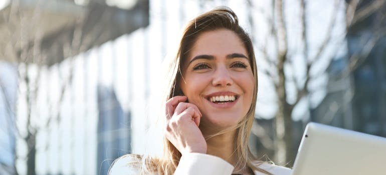 a person talking on the phone
