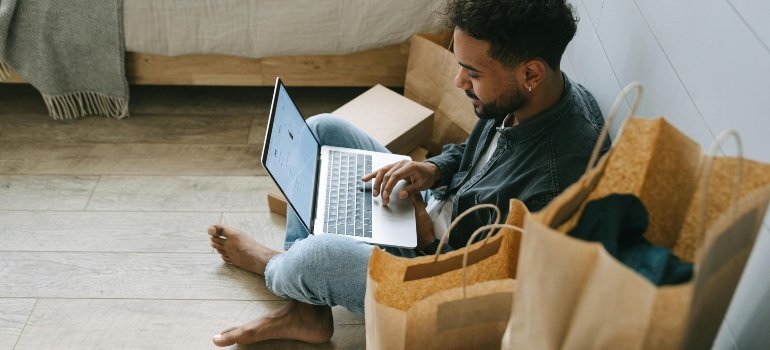 A man working from home.