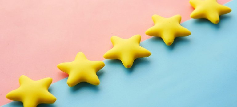 Stars on a colorful surface
