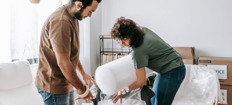 Couple storing furniture long-term