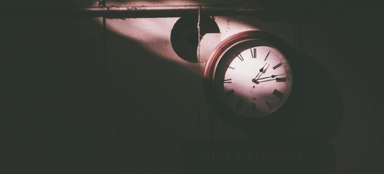 a clock in the shade