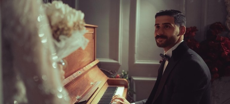 a boy as piano moves in DC