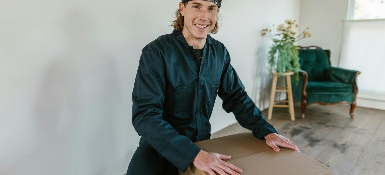 a boy preparing for move from Bethesda to Bowie