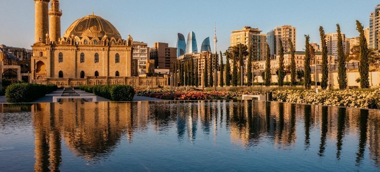 the picture showing the city landscape