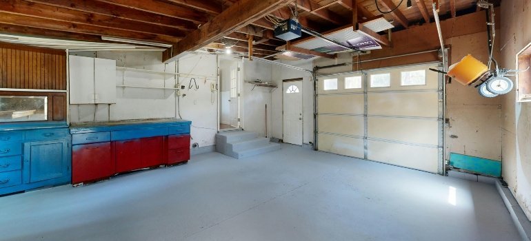 Open garage space shown as an example of layout options when Comparing Self-Storage Facilities in Alexandria.