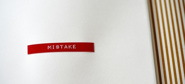 Label on a piece of paper