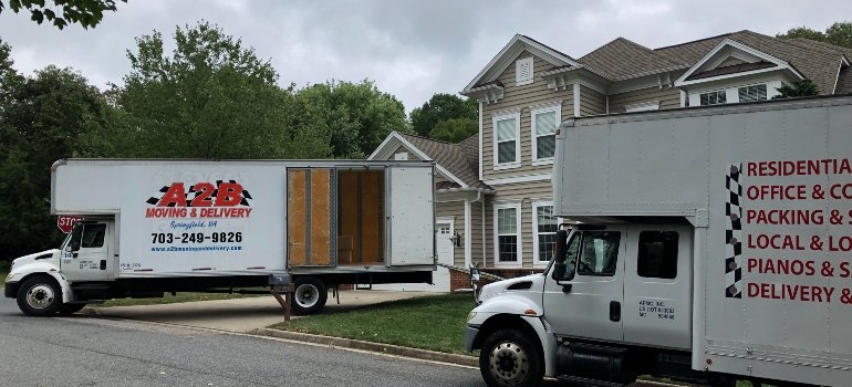 Vans ready for moving to Lanham