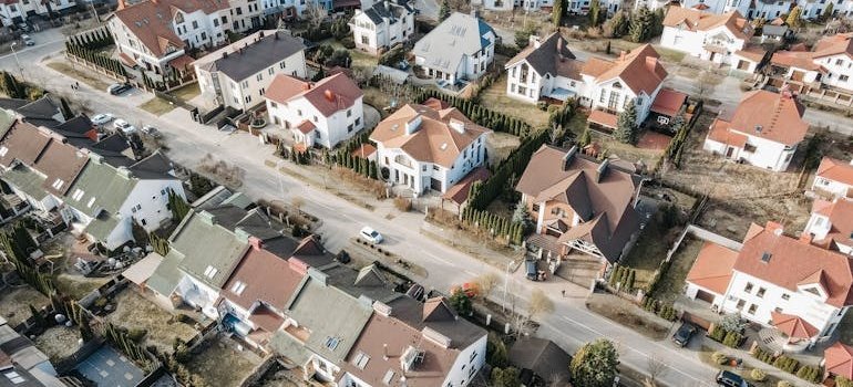 Aerial view of an Annapolis neighborhood.